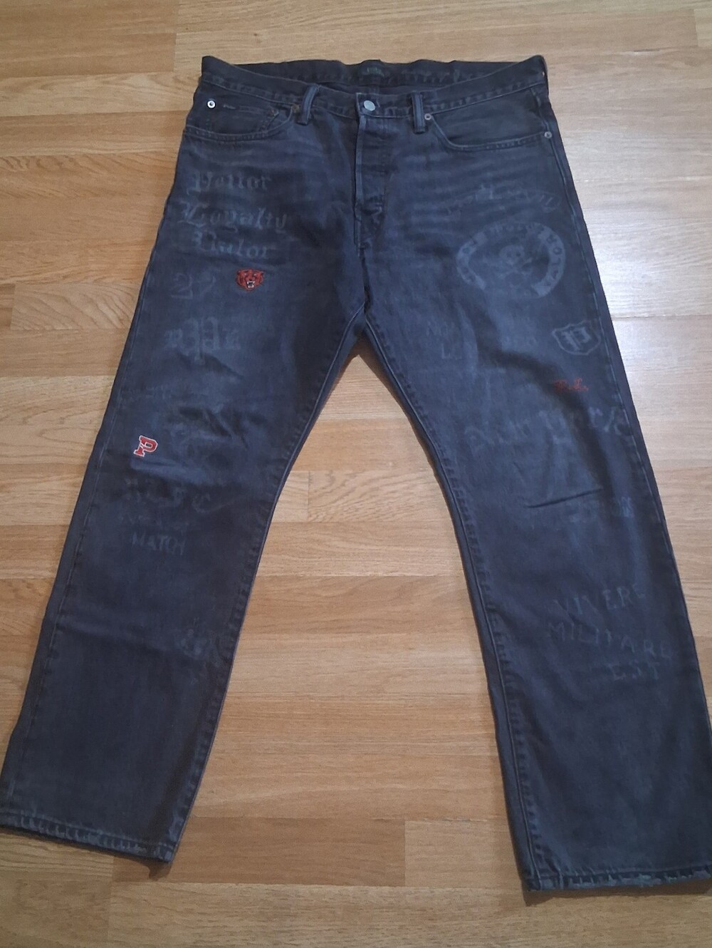 Polo by Ralph Lauren Black Printed Straight Jeans